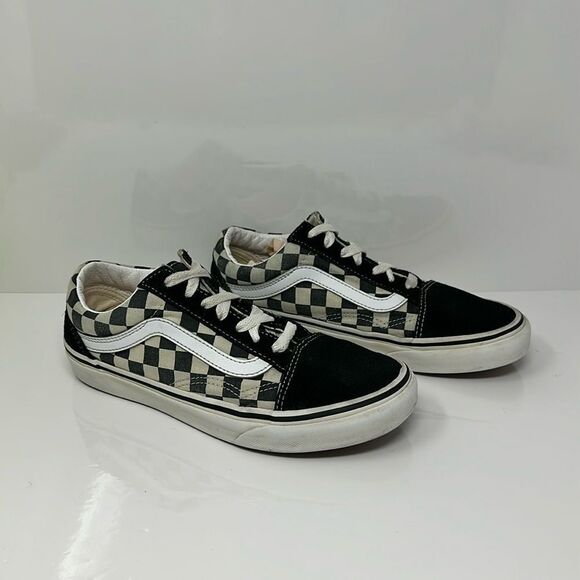Vans "Primary Check Old Skool" Sneakers (Black/White) Unisex Checkerboard Shoes - Picture 1 of 6